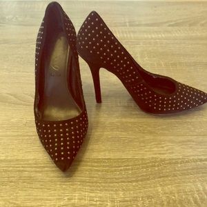 Studded Suede Stilettos
